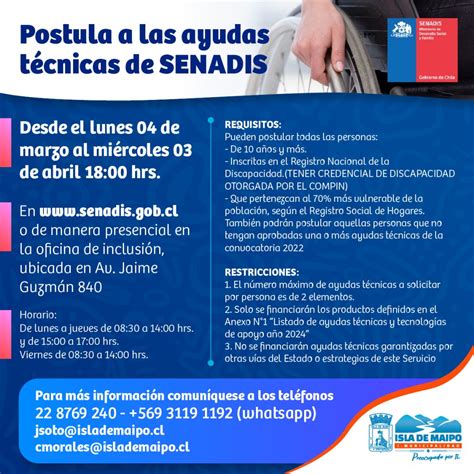 Infografía mostrando el flujo de postulación a ayudas técnicas del SENADIS a través de instituciones intermediarias.