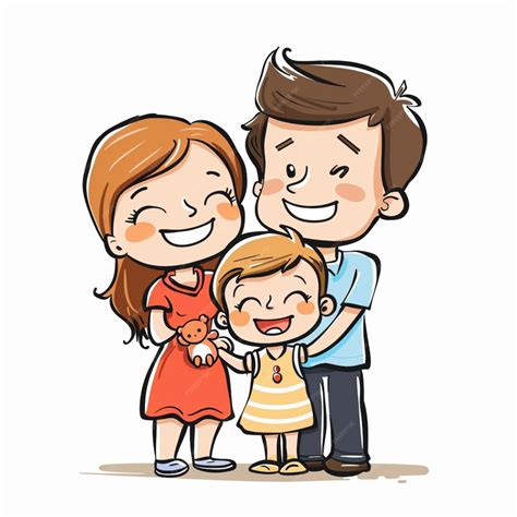 Ilustración de una familia unida y feliz, apoyando a un niño con discapacidad visual en actividades cotidianas