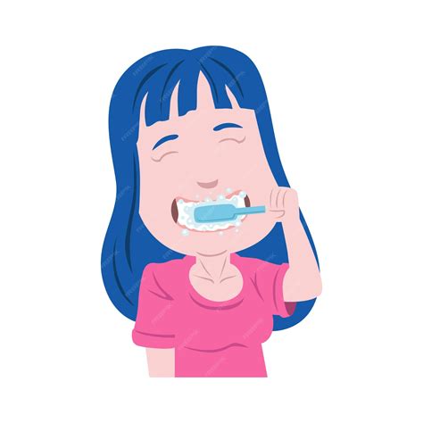 Ilustración de una persona mayor cepillándose los dientes
