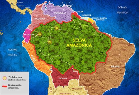 Mapa de la Amazonía mostrando un asentamiento rural como El Idilio