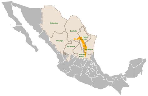 Mapa de la Sierra Madre Oriental en Veracruz, México