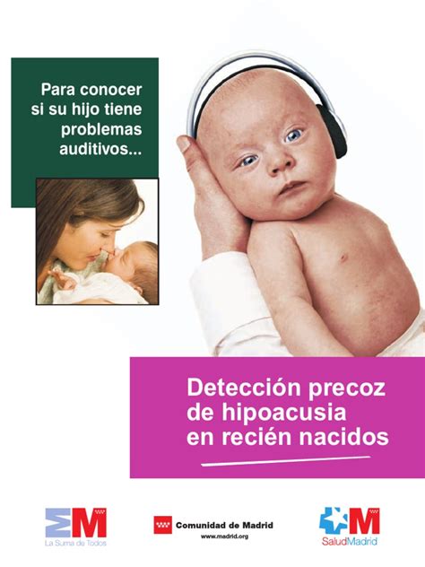 infografía sobre la detección precoz de la hipoacusia infantil