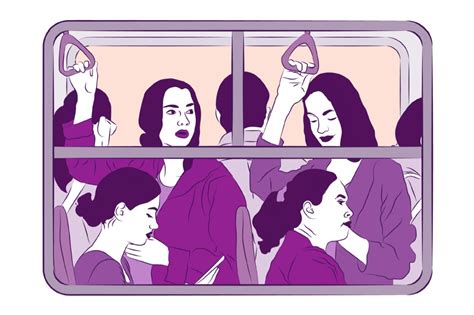 Acoso sexual en el transporte público: Ilustración de Michael Soi