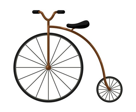 Dibujo de una bicicleta antigua con una silueta de la Muerte