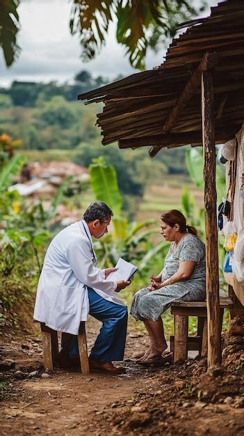 Equipo médico brindando atención domiciliaria en zona rural