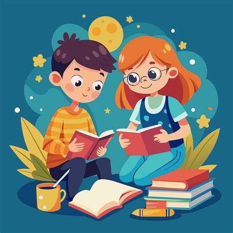 Ilustración de una persona mayor y un niño riendo mientras leen un libro juntos