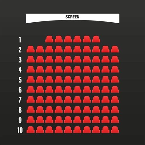 Esquema de sala de cine con acceso central y espacios reservados para sillas de ruedas