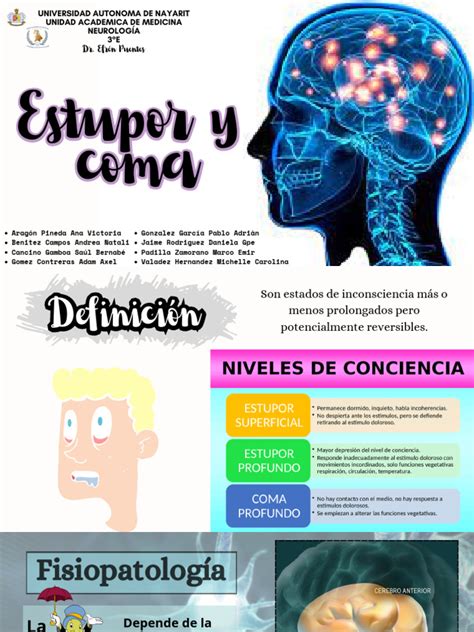 Infografía: Causas comunes de estupor y coma
