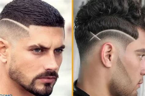 Hombre mayor con corte de pelo con volumen y raya lateral