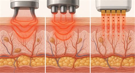 Esquema de cómo funcionan los tratamientos con radiofrecuencia para la celulitis