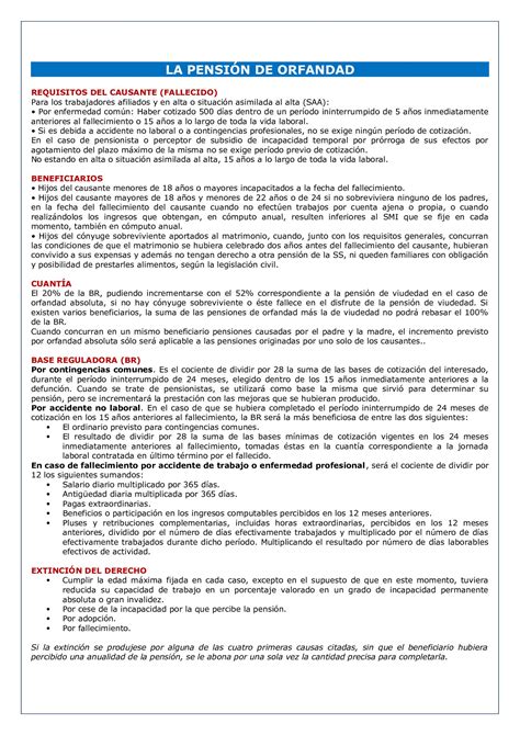 Esquema explicativo sobre qué es la Pensión de Orfandad y quiénes son los beneficiarios