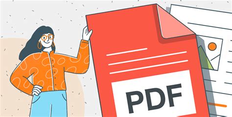 Ilustración de un usuario descargando un documento PDF de un portal en línea