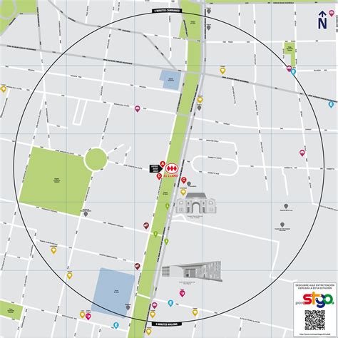 Infografía del recorrido accesible en la estación El Llano del Metro de Santiago, destacando la ubicación de los nuevos ascensores.