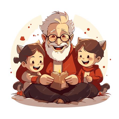 Abuelos y nietos leyendo un libro de poesía juntos, simbolizando el vínculo generacional