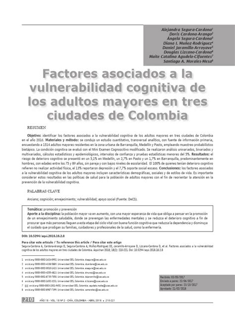 Esquema de factores de vulnerabilidad en adultos mayores