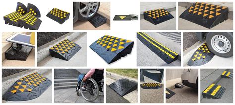 Esquema de diferentes tipos de rampas de accesibilidad