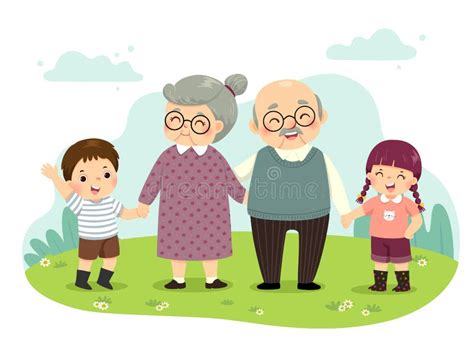 Abuelos y nietos tomados de la mano yendo al colegio, simbolizando apoyo y unión