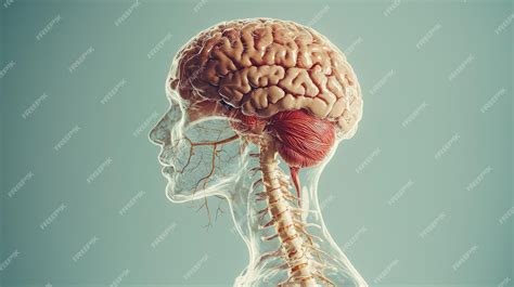 Ilustración que muestra un diagrama del sistema neuromuscular, destacando el cerebro, la médula espinal y los nervios periféricos, con flechas indicando la conexión con los músculos y la transmisión de impulsos para el movimiento.