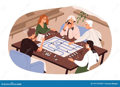 Ilustración de una familia de diferentes generaciones jugando junta y riendo.