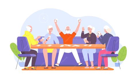 personas mayores interactuando en un club de jubilados