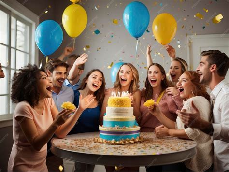 Foto de un grupo de adultos mayores celebrando un cumpleaños, con risas y regalos