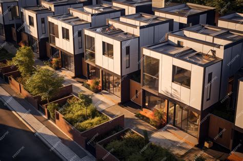 Vista aérea de casas recién construidas en Quilpué tras el incendio