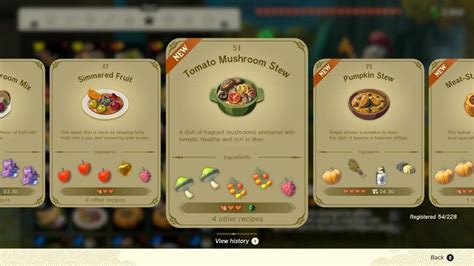 Infografía sobre recetas de cocina en Zelda: Breath of the Wild con bayas ígneas