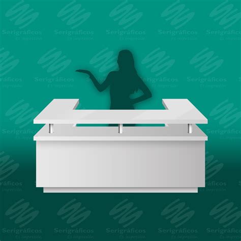 Esquema de un mostrador de atención al público con doble altura para accesibilidad
