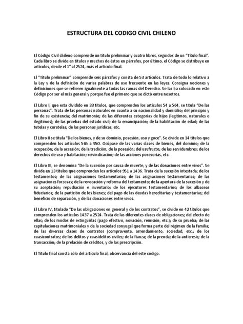 Referencia de artículos del Código Civil chileno
