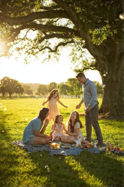 Familia multigeneracional sonriendo y disfrutando junta al aire libre