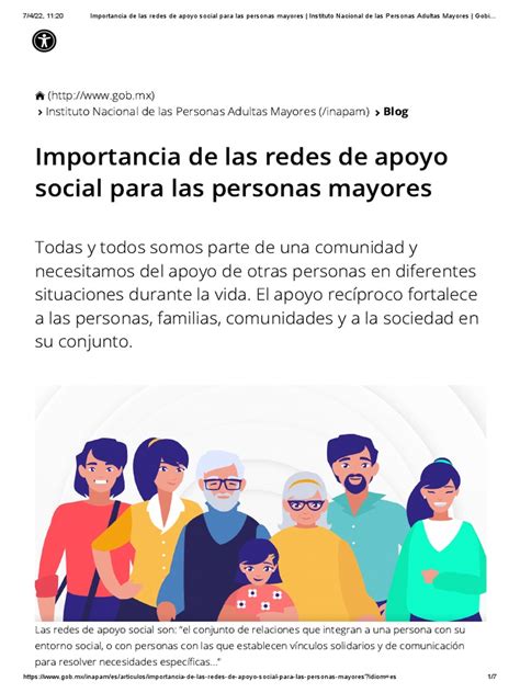 Esquema de las redes de apoyo social para personas mayores