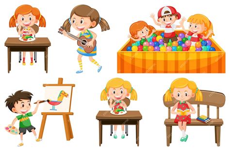 Ilustración de un niño pequeño realizando actividades de desarrollo para resaltar hitos