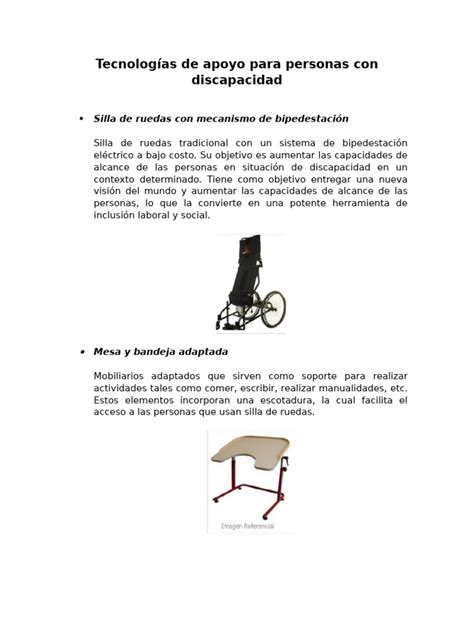 Infografía sobre tecnologías de apoyo para personas con discapacidad