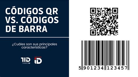 Tabla comparativa de códigos de barras 1D y QR