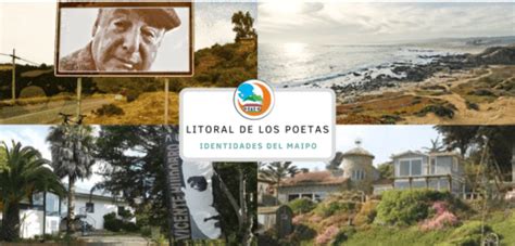 Mapa de la zona del Litoral de los Poetas en Chile, destacando las comunas principales