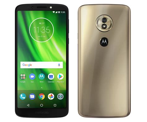 Foto de primer plano de un Motorola G6 Play mostrando su pantalla