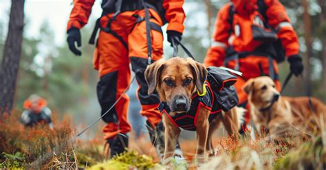 Infografía mostrando diferentes roles de perros de trabajo con iconos representativos