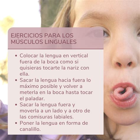 Ilustraciones de ejercicios para la lengua y la mandíbula que fortalecen los músculos de la deglución.