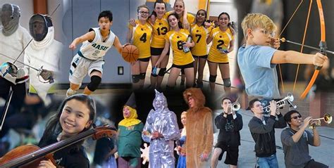 Collage de actividades: ajedrez, clases de idiomas, danza, fotografía