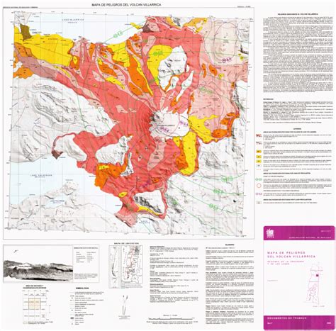 Mapa de peligros volcánicos del Volcán Villarrica