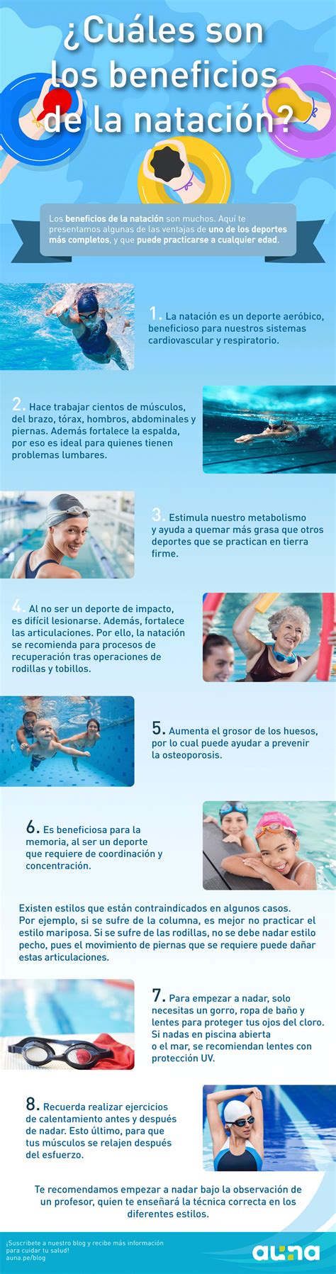 infografía sobre las ventajas de la natación para la salud cardiovascular y articular en la tercera edad