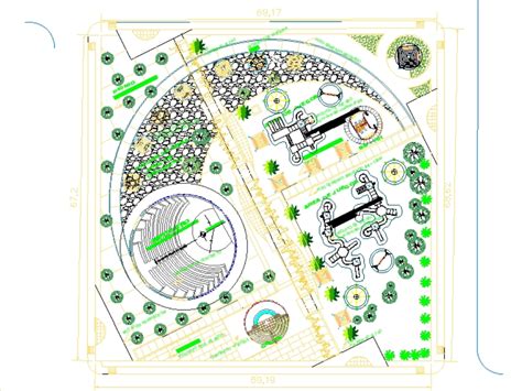 Diseño conceptual de una plaza inclusiva con elementos de juego adaptados
