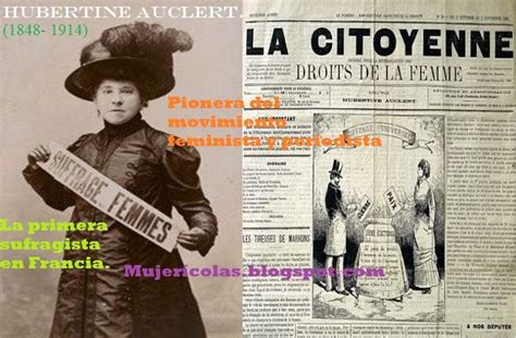 Ilustración de Hubertine Auclert, pionera del movimiento sufragista en Francia.