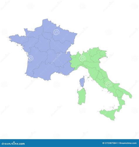 Mapa de Francia e Italia resaltando las regiones de estudio
