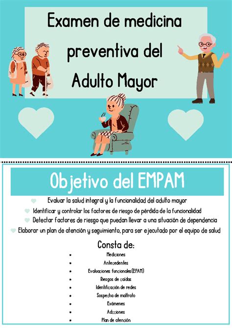 Infografía: Pasos y beneficios del Examen de Medicina Preventiva del Adulto Mayor (EMPAM)