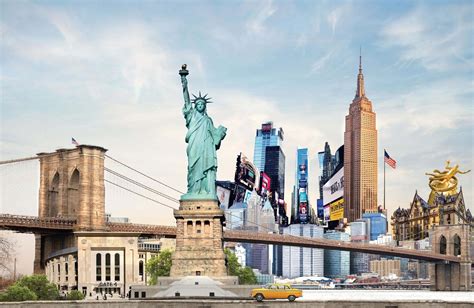 Collage de imágenes de Nueva York: rascacielos, Central Park, diversidad cultural