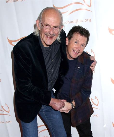 Foto de Michael J. Fox y Christopher Lloyd reunidos en un evento benéfico