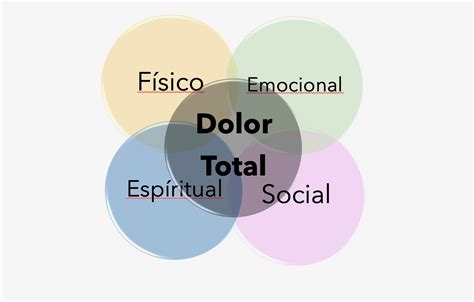 Esquema: Dimensiones del Dolor Total en Cuidados Paliativos (física, psicológica, social, espiritual)