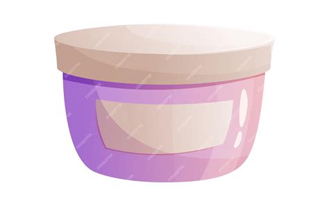 Ilustración de un frasco de crema con etiquetas de 