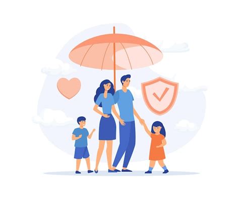 Ilustración de padres cuidando a un niño, simbolizando el Seguro SANNA